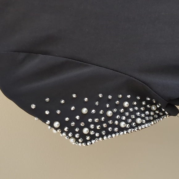 NWT Annalee + Hope XS Black Stretchy Dress with Blingy Sleeves - Picture 9 of 14